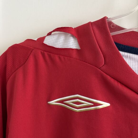 GUC England 2006 2008 Away Shirt Football Soccer Red Jersey Umbro Men’s SIZE XL - Picture 3 of 9